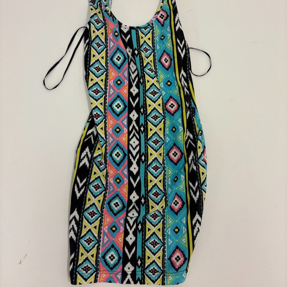 XXI Abstract multicolor pattern long Tank